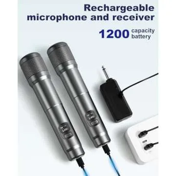 FOLTUSYMY Wireless Microphone for Karaoke & Events