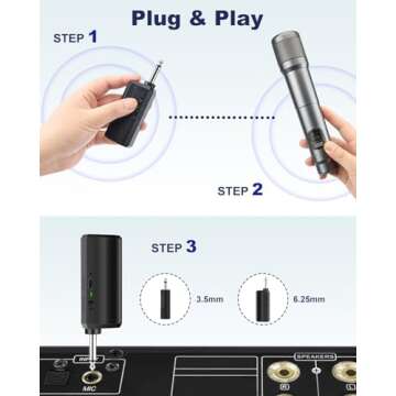 FOLTUSYMY Wireless Microphone for Karaoke & Events