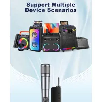FOLTUSYMY Wireless Microphone for Karaoke & Events