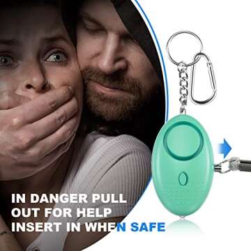 16 Pack Safe Sound Personal Alarm, Emergency Personal Safety Alarm Devices 130 dB Security Keychain ...