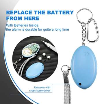 16 Pack Safe Sound Personal Alarm, Emergency Personal Safety Alarm Devices 130 dB Security Keychain with LED Light Buckle Key Chain for Women Self Defense, Elderly, 16 Color