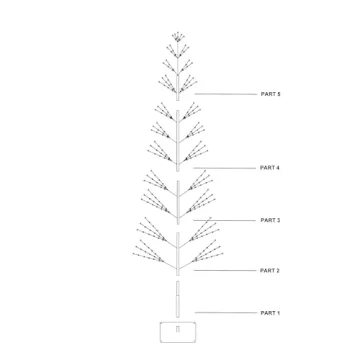 Snokip 7FT LED Warm Tree for Indoor Outdoor Holiday Decor