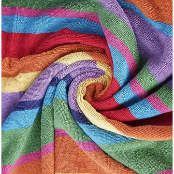 Oversized Cotton Beach Towels - Rainbow Design, 4 Pack