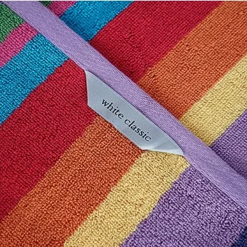 Oversized Cotton Beach Towels - Rainbow Design, 4 Pack