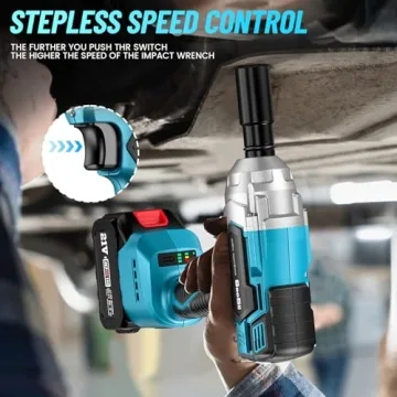 Seesii Cordless Impact Wrench 479 Ft-lbs Power for Home and Auto