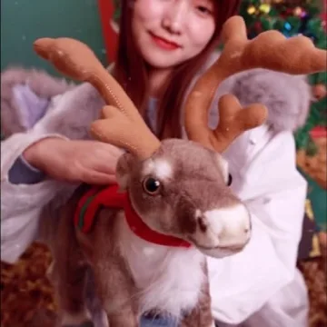 Soft Realistic Moose Stuffed Animal for Kids and Home Decor