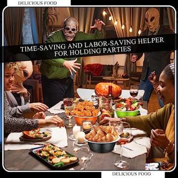 60 Pcs Halloween Plastic Bowls 23 oz Disposable Salad Bowls Plastic Serving Bowls Halloween Party Supplies Halloween Candy Snack Bowls Serving Bowls for Halloween Christmas Wedding Picnics Birthday