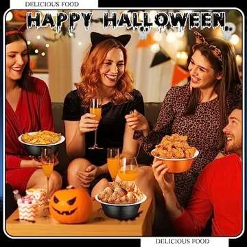 60 Pcs Halloween Plastic Bowls 23 oz Disposable Salad Bowls Plastic Serving Bowls Halloween Party Supplies Halloween Candy Snack Bowls Serving Bowls for Halloween Christmas Wedding Picnics Birthday