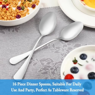 Elegant 16-Piece Dinner Spoon Set, Durable & Stylish