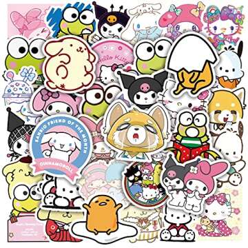 Daina 100PCS Cute Stickers, Kawaii Japanese Vinyl Waterproof Stickers for Kids Teens Girls Adults Ph...