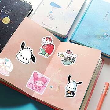 Daina 100PCS Cute Stickers, Kawaii Japanese Vinyl Waterproof Stickers for Kids Teens Girls Adults Phone Water Bottles Skateboard Guitar