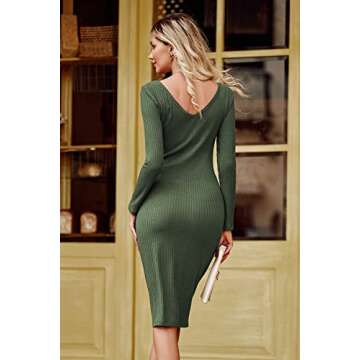 Stylish PRETTYGARDEN Women's Midi Pullover Sweater Dress 2023