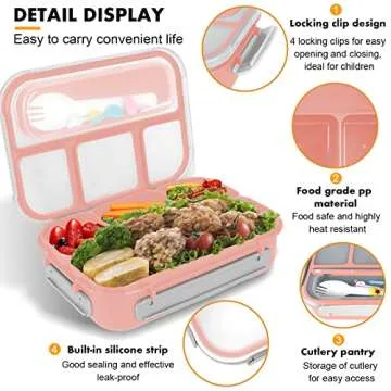 Creative 4 Compartment Bento Box for Kids & Adults