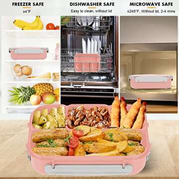 Creative 4 Compartment Bento Box for Kids & Adults