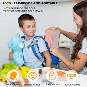 Creative 4 Compartment Bento Box for Kids & Adults