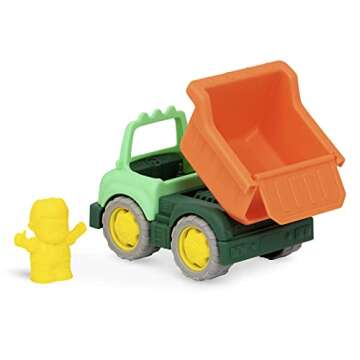 Battat- Wonder Wheels- Set Of 3 Toy Trucks For Kids, Toddlers – Dump Truck, Cement Truck, Tow Truck – Recyclable Materials- Toy Characters- Construction- 1 year +