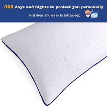 OYT Cooling Bed Pillows for Sleeping 2 Pack King Size Shredded Memory Foam Pillows for Sleeping Set ...