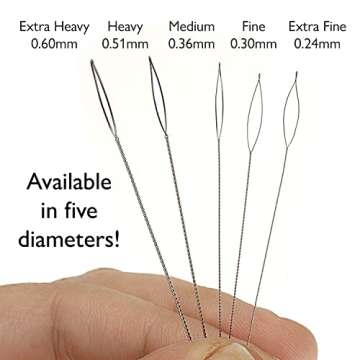 The Beadsmith Basic Elements Collapsible Eye Needles – 2.5 Inch Long – Flexible Twisted Wire – Large Eye, Easy to Thread – 4 Medium Needles