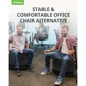 Trideer Ball Chair - Yoga Ball Seat for Home Office, Fitness & Pregnancy Relief