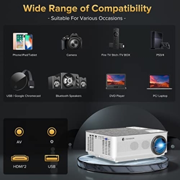 FANGOR 5G WiFi Bluetooth Projector 1080P Full HD