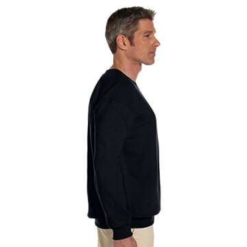 Hanes Mens Ultimate Cotton® Heavyweight Crewneck Sweatshirt, Pebble (Medium)