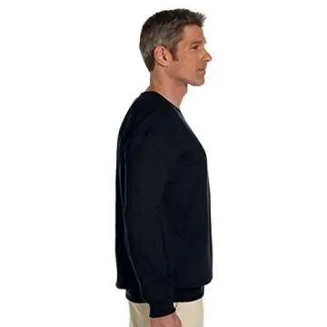Hanes Mens Ultimate Cotton® Heavyweight Crewneck Sweatshirt, Pebble (Medium)