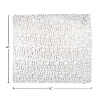 Oversized Ruched Faux Fur Blanket for Luxurious Comfort