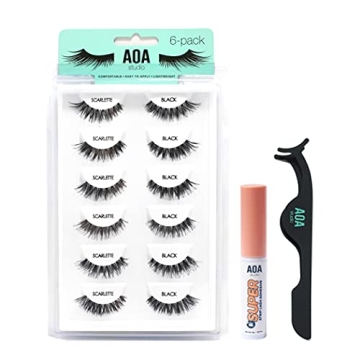 AOA Studio 6 Pairs Scarlette Natural False Eyelashes Kit