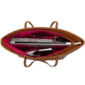 Montana West Shoulder Tote Purse for Women Large Tote Handbags Purses for Women Brown Vegan Leather Tote Ladies Handbags Top Handle Satchel Hobo Bags for Women with Zipper MWC-261LBR