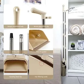 BoxedHome Broom and Dustpan Set for Efficient Cleaning