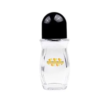 4Packs Empty Deodorant Roll On Bottles Containers Leak Proof Massage Roller Ball Bottles with Cap For Essential Oils Perfume Cosmetics, Glass Empty Roller Bottles with Plastic Roller Ball 50ML