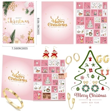 DORANA Christmas Jewelry Advent Calendar for Women 2024