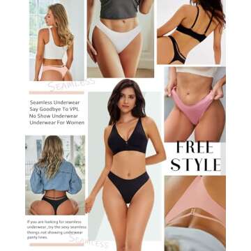 Ready to Love Seamless Thongs 6 Pack for Women