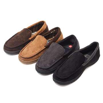 Comfortable Hanes Moccasin Slippers with Odor Protection