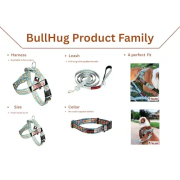 BULLHUG Adjustable No Pull Dog Harness for Bulldogs
