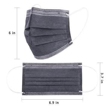 Borje Grey Disposable 3-Ply Masks for Comfort & Safety