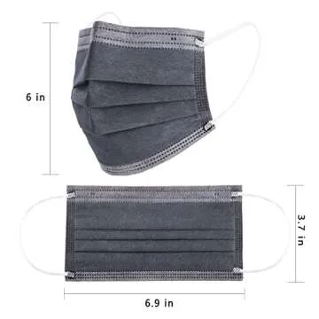 Borje Grey Disposable 3-Ply Masks for Comfort & Safety