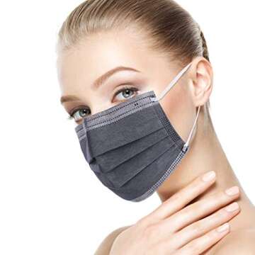 Borje Grey Disposable 3-Ply Masks for Comfort & Safety
