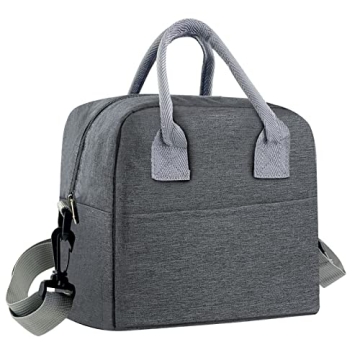 Mziart Insulated Lunch Bag with Adjustable Shoulder Strap, Reusable Lunch Tote Bag Bento Lunch Bag H...