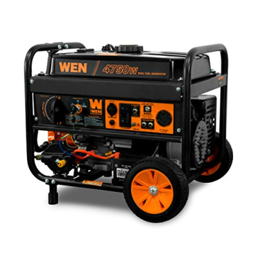WEN DF475T Dual Fuel Generator 4750-Watt with Electric Start