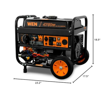 WEN DF475T Dual Fuel Generator 4750-Watt with Electric Start