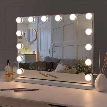 Fenair Vanity Mirror with USB Charger and Adjustable Lights
