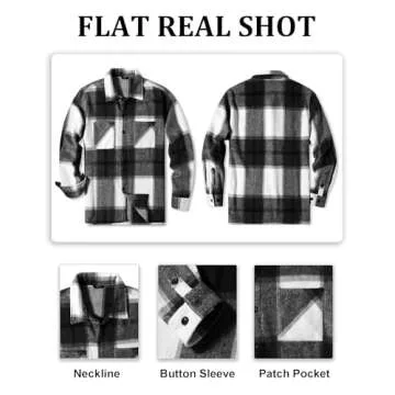 COOFANDY Men’s Plaid Flannel Shirt for Stylish Comfort