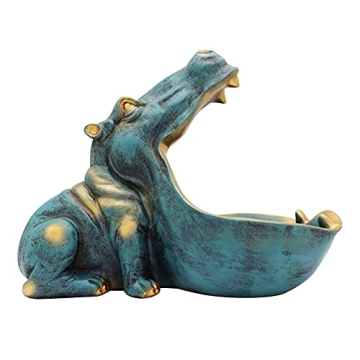 aboxoo House Hippo Decorative Candy Bowl for Storage