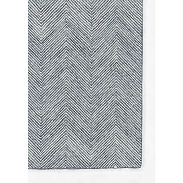 Momeni Charles Wool Hand Tufted Contemporary Indoor Area Rug, Denim, 5' X 8', CHARSCHR-1DNM5080