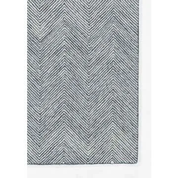 Momeni Charles Wool Hand Tufted Contemporary Indoor Area Rug, Denim, 5' X 8', CHARSCHR-1DNM5080