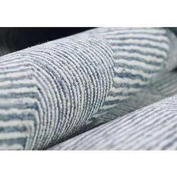 Momeni Charles Wool Hand Tufted Contemporary Indoor Area Rug, Denim, 5' X 8', CHARSCHR-1DNM5080