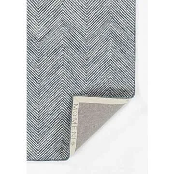 Momeni Charles Wool Hand Tufted Contemporary Indoor Area Rug, Denim, 5' X 8', CHARSCHR-1DNM5080