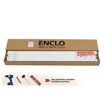 45in H x 36in W (2 Panels) No Dig Enclo Huntersville White Vinyl Privacy Screen, Outdoor Privacy Panels, Trash Can Enclosure, Air Conditioner Fence, Pool Equipment Enclosure, ZP19036