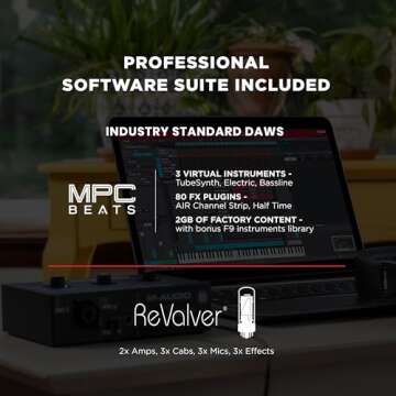 M-Audio M-Track Solo – USB Audio Interface for Recording, Streaming and Podcasting with XLR, Line and DI Inputs, Plus a Software Suite Included